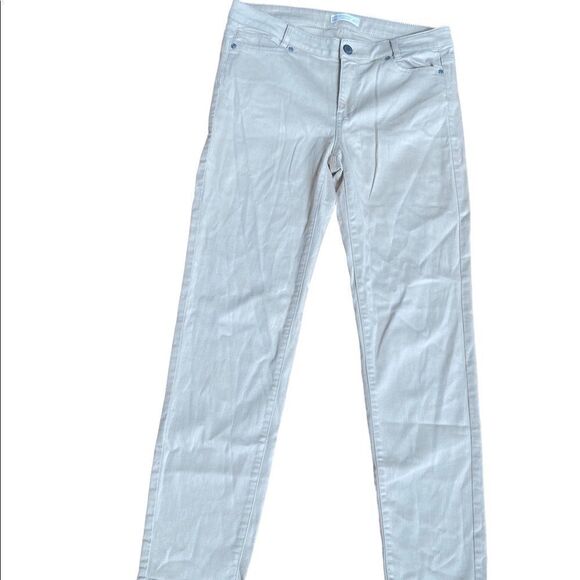 J Jill Straight Fit Slim Boyfriend Pants Khaki Size 8 - Picture 1 of 3